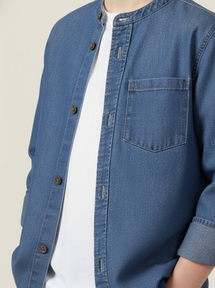 Chemise Jeans A Boutons